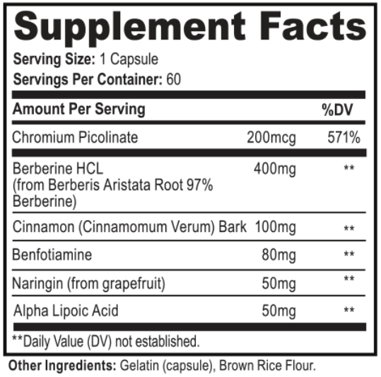 CarboFix supplement facts