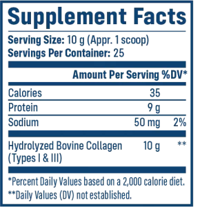 Nativepath Collagen Peptides Supplement Facts